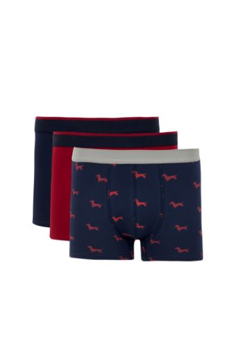 Esnek Kumaş Standart Kalıp 3'lü Boxer