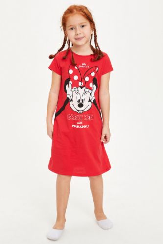 Kız Çocuk Minnie Mouse Lisanslı Gecelik