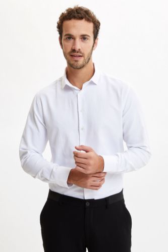 Slim Fit Klasik Uzun Kollu Gömlek