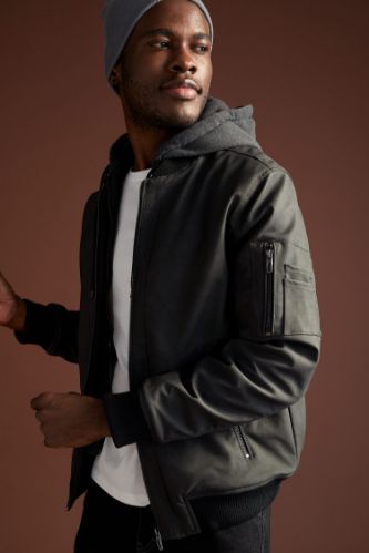 Slim Fit Kapüşonlu Mont