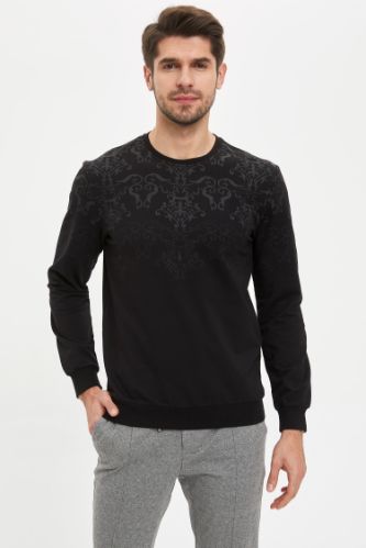 Bisiklet Yaka Slim Fit Sweatshirt