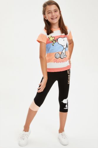 Kız Çocuk Snoopy Lisanslı Tayt