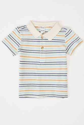 Erkek Bebek Çizgili Polo Yaka Tişört