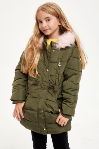 Kız Çocuk Kapüşonlu Parka