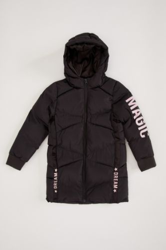Kız Çocuk Kapüşonlu Parka