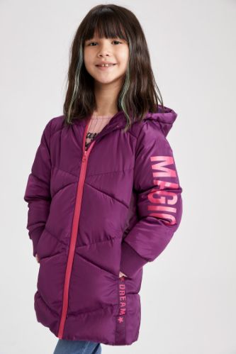 Kız Çocuk Kapüşonlu Parka