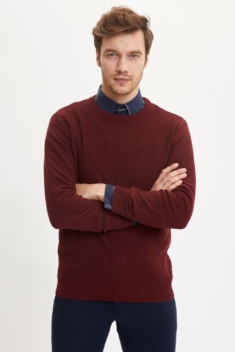 Bisiklet Yaka Slim Fit Triko Kazak