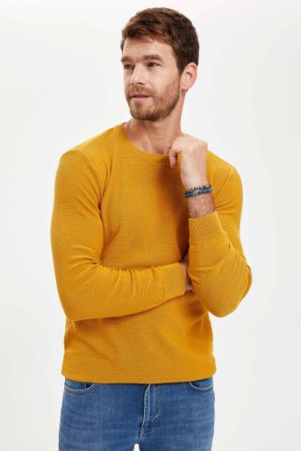 Bisiklet Yaka Slim Fit Triko Kazak