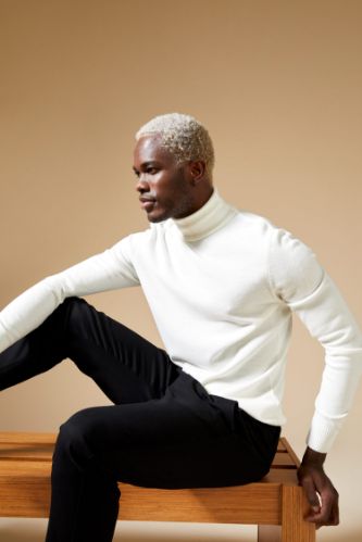 Slim Fit Balıkçı Yaka Triko Kazak