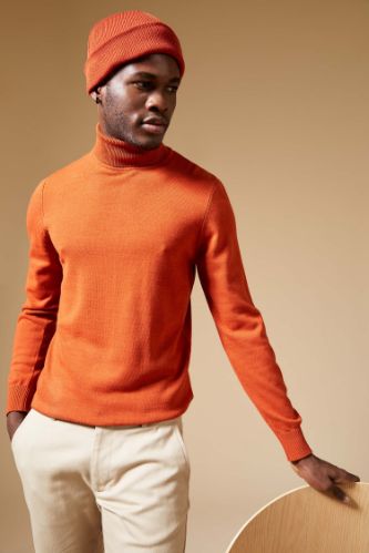 Slim Fit Balıkçı Yaka Triko Kazak