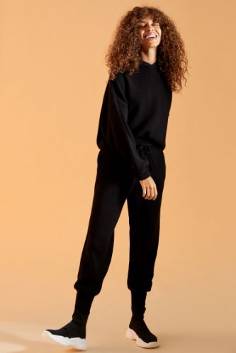 Beli Bağcıklı Relax Fit Triko Jogger Pantolon
