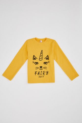 Kız Çocuk Catcorn Baskılı Sweatshirt