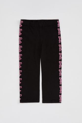 Kız Çocuk Barbie Lisanslı Slim Fit Kapri Boy Tayt