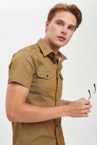 Çift Cepli Slim Fit Gömlek