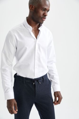 Modern Fit Klasik Uzun Kollu Gömlek