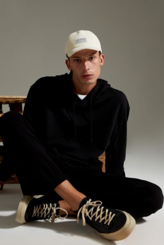 Oversize Fit Kapüşonlu Basic Pamuklu İçi Yumuşak Tüylü Sweatshirt