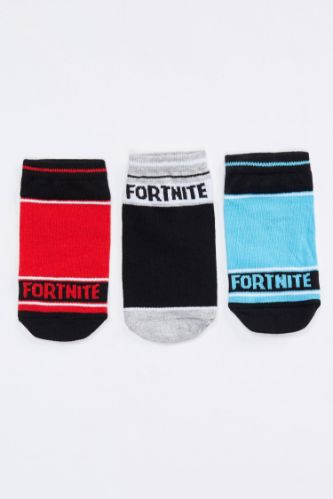 Erkek Çocuk Fortnite Lisanslı 3'lü Patik Çorap