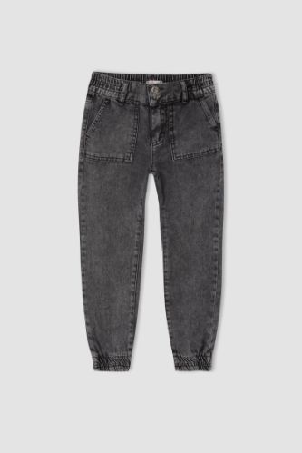 Kız Çocuk Kargo Jogger Jean Pantolon
