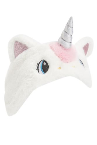 Kız Çocuk Unicorn Desenli Isı Yalıtımlı Warmtech Pelüş Bere