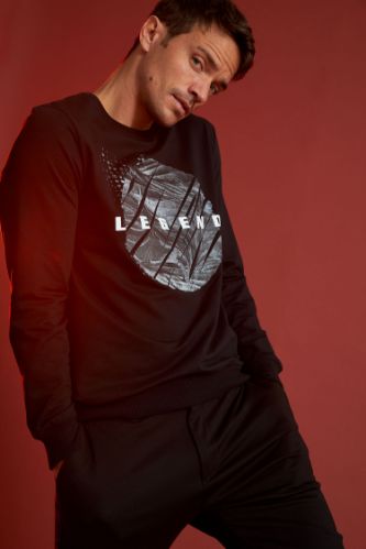 Regular Fit Bisiklet Yaka Uzun Kollu Sweatshirt