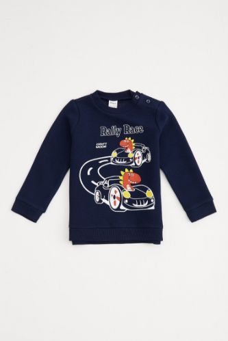 Erkek Bebek Regular Fit Tekli Sweatshirt