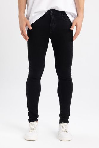 Pantalon Jean Super Skinny Taille Normale et Jambe Extra Slim