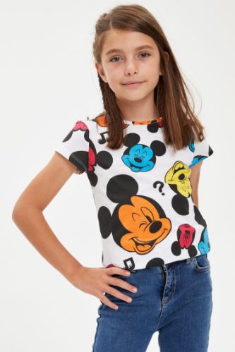 Kız Çocuk Mickey Mouse Lisanslı Tişört