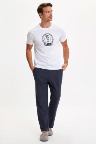 Baskılı Alt ve Üst Pijama Takımı