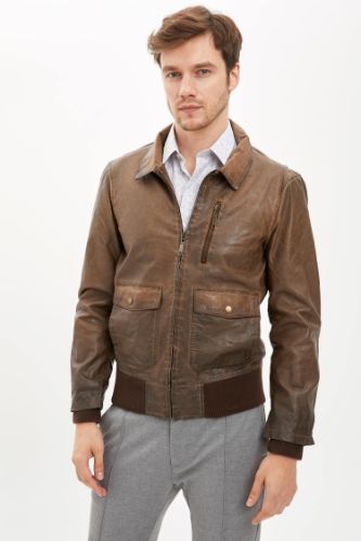 Fermuarlı Slim Fit Ceket