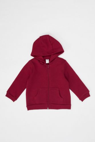 Kız Bebek Regular Fit İçi Yumuşak Tüylü Hırka