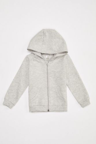 Kız Bebek Regular Fit İçi Yumuşak Tüylü Hırka