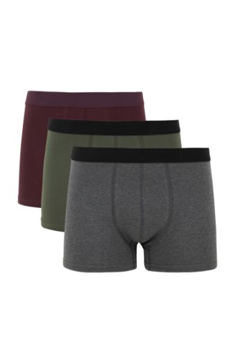 Esnek Kumaş Standart Kalıp 3'lü Boxer