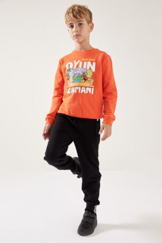 Erkek Çocuk Kral Şakir Lisanslı Lisanslı Bisiklet Yaka Sweatshirt