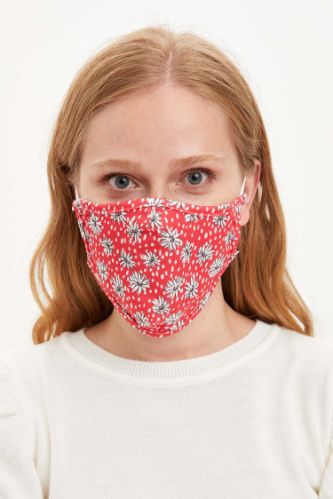 Çiçek Baskılı Yıkanabilir Maske