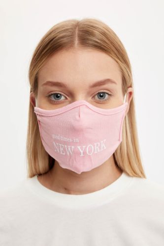 New York Paris London Baskılı Yıkanabilir Maske 3 Adet