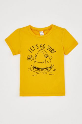 Erkek Bebek Let’s Go Surf Yazı Baskılı Tişört