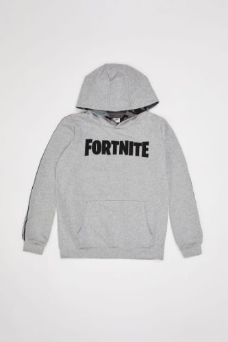 Erkek Çocuk Fortnite Lisanslı Kapüşonlu Sweatshirt