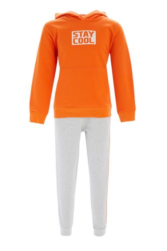 Erkek Çocuk Kapüşonlu Sweatshirt ve Jogger Eşofman Takım