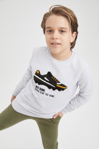 Erkek Çocuk Baskılı Sweatshirt ve Eşofman Altı Takım