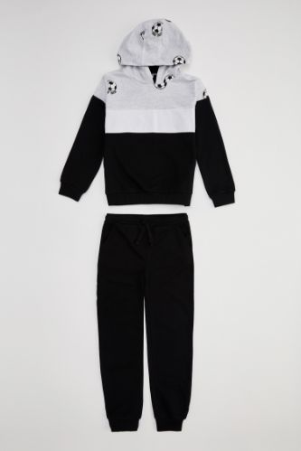 Erkek Çocuk Baskılı Sweatshirt ve Eşofman Takım