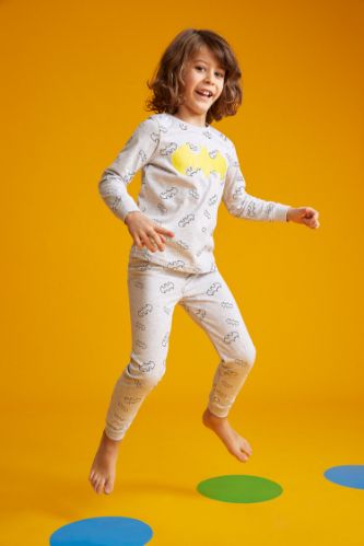 Erkek Çocuk Batman Lisanslı Uzun Kollu Pijama Takım