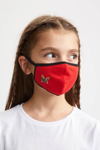 Kelebek Desenli Yıkanabilir Çocuk Maske