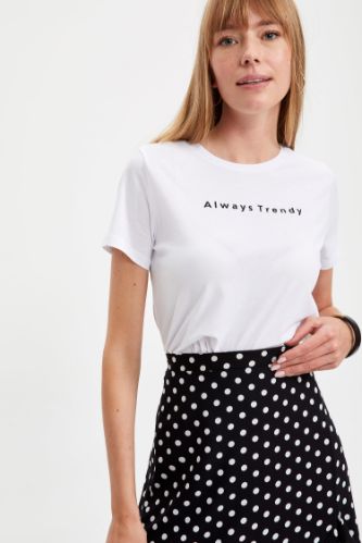 Always Trendy Slogan Baskılı Tişört