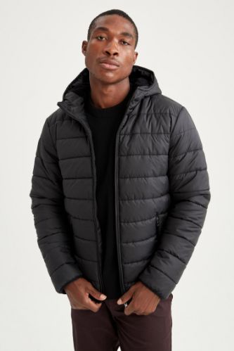 Slim Fit Kapüşonlu İçi Yumuşak Tüylü Şişme Mont