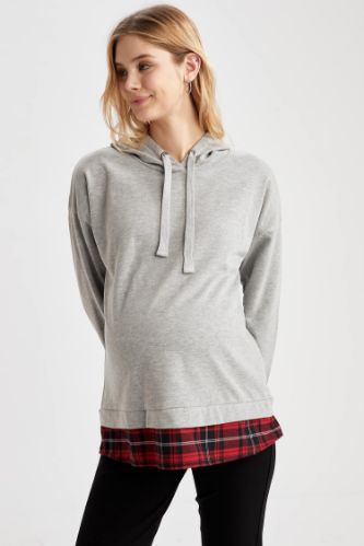 Kapüşonlu Hamile Sweatshirt