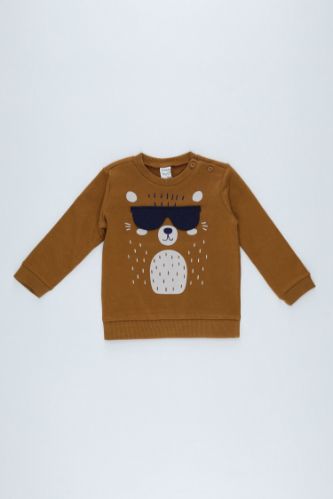 Erkek Bebek Üç Boyutlu Baskılı Sweatshirt