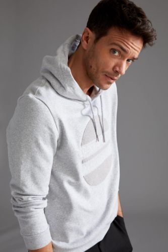 Explore İşlemeli Slim Fit Kapüşonlu Sweatshirt