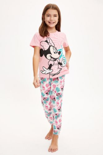 Kız Çocuk Minnie Mouse Lisanslı Pijama Takımı