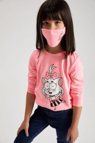 Kız Çocuk Kral Şakir Lisanslı Sweatshirt ve Maske Takım