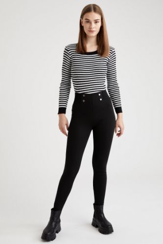 Basic Slim Fit Yüksek Bel Tayt